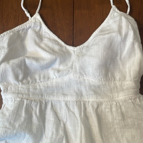 Abercrombie & Fitch White Cotton Babydoll Tank Top Size XS - Picture 2 of 4